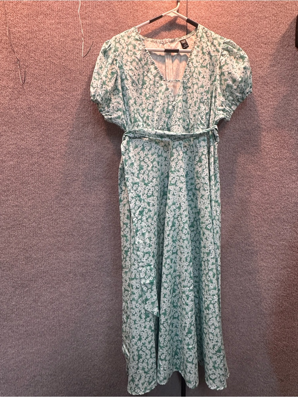 SHEIN Green Floral Maxi Dress